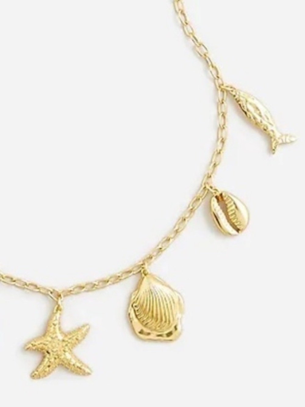J. Crew Underwater Charm Necklace in Gold Plate. Brand new! - Picture 3 of 5